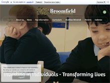 Tablet Screenshot of broomfieldschool.org.uk